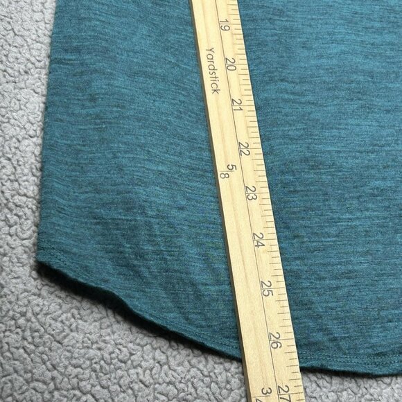 Segments Shirt Womens Small Teal 100% Merino Wool Long Sleeve V Neck Base Layer - Picture 11 of 11